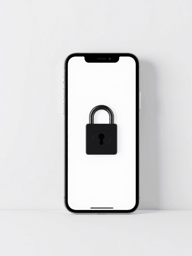 Padlock on smartphone representing privacy protection