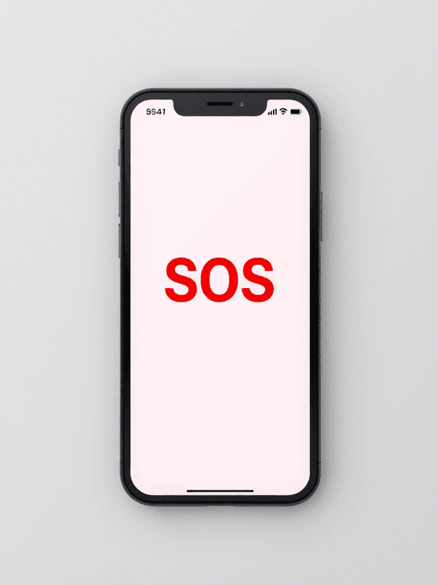 SOS emergency alert on smartphone