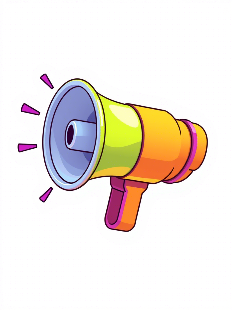 Megaphone representing instant alerts