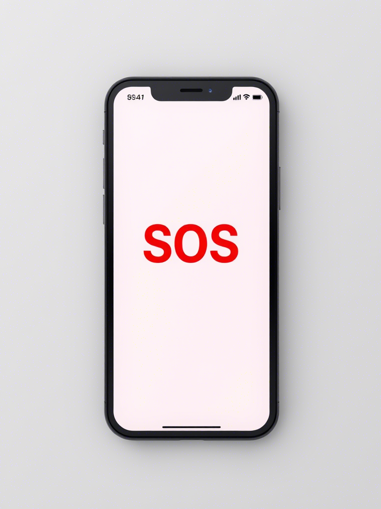 SOS emergency alert on smartphone
